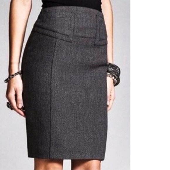 Express Dresses & Skirts - express dark grey pencil skirt w/side zip 6